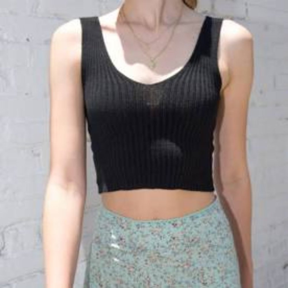 Brandy Melville knit ribbed Rina tank